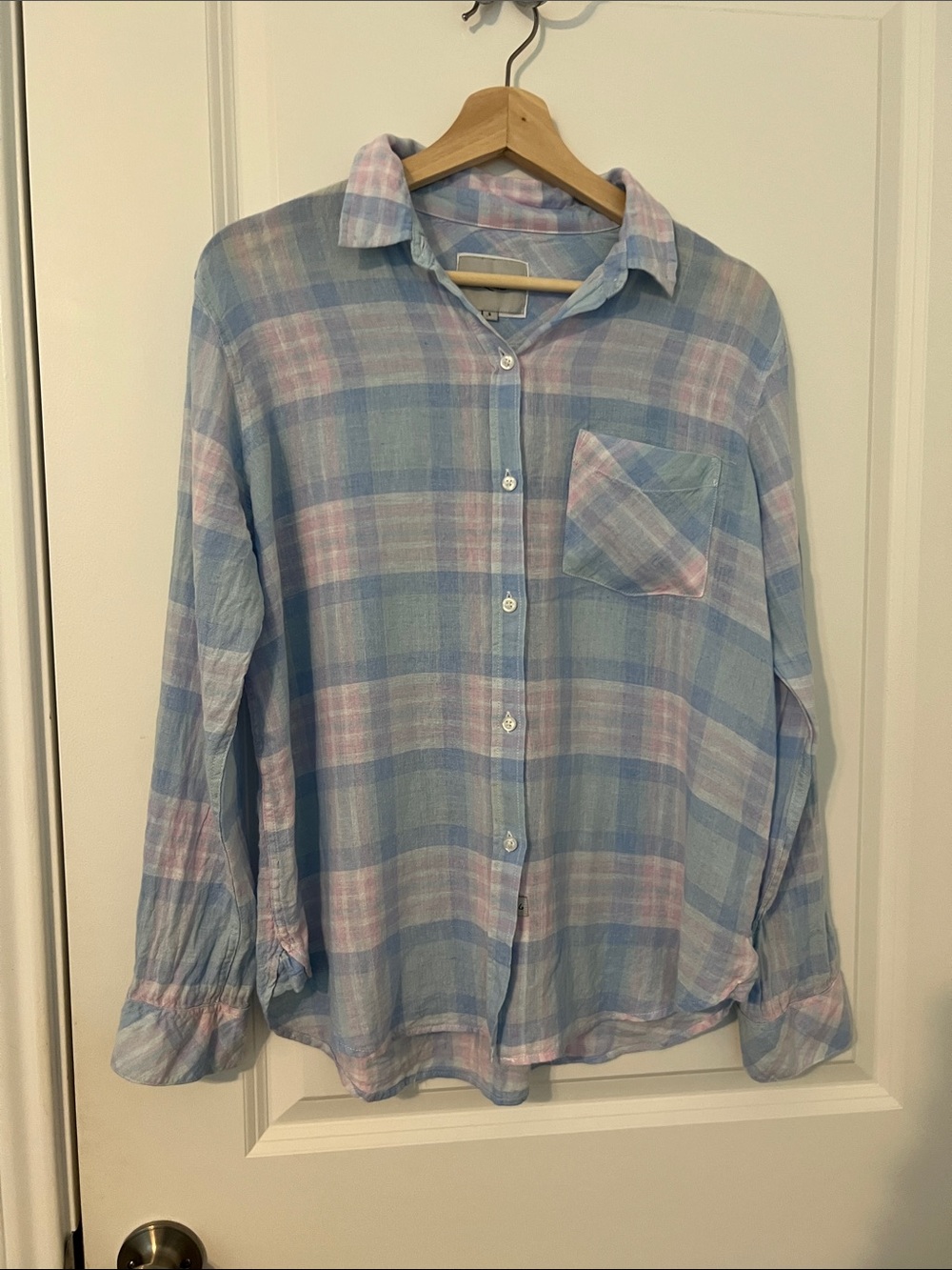 Rails women’s Pastel Blue and Pink Plaid Button-Down Shirt